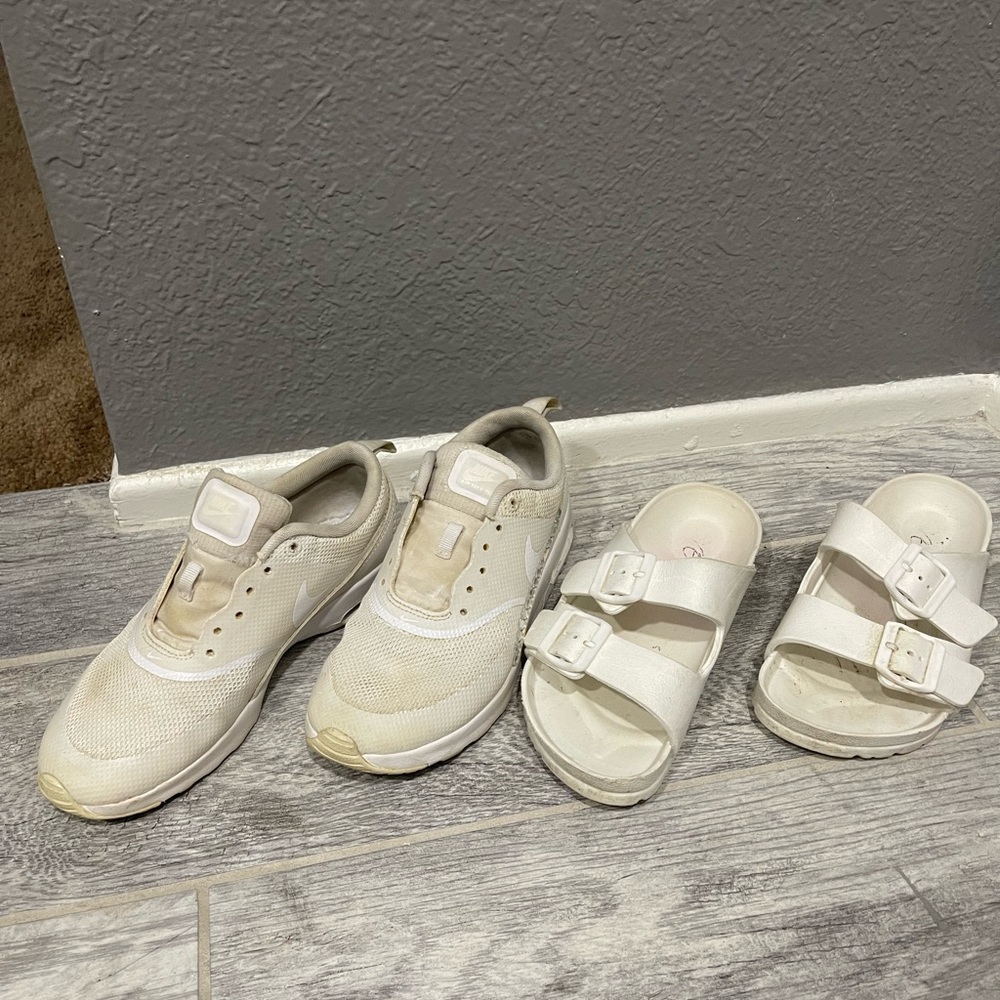 Bundle of Nike shoes and sandals size 6